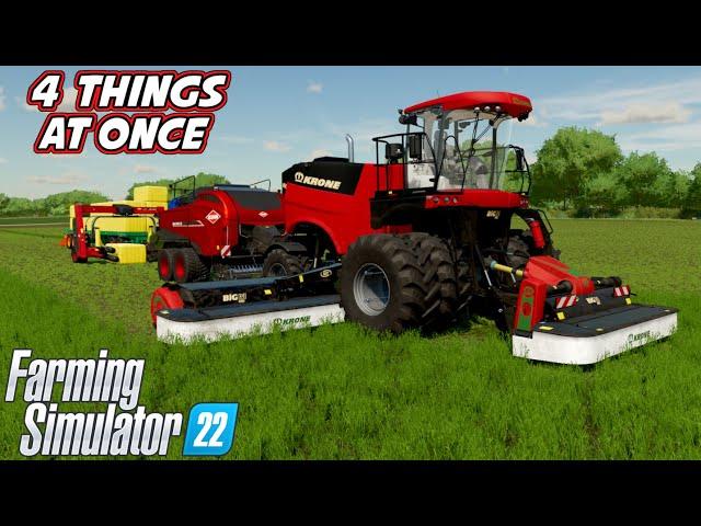 Mow, Bale, Wrap, And Autoload At Once | Farming Simulator 22