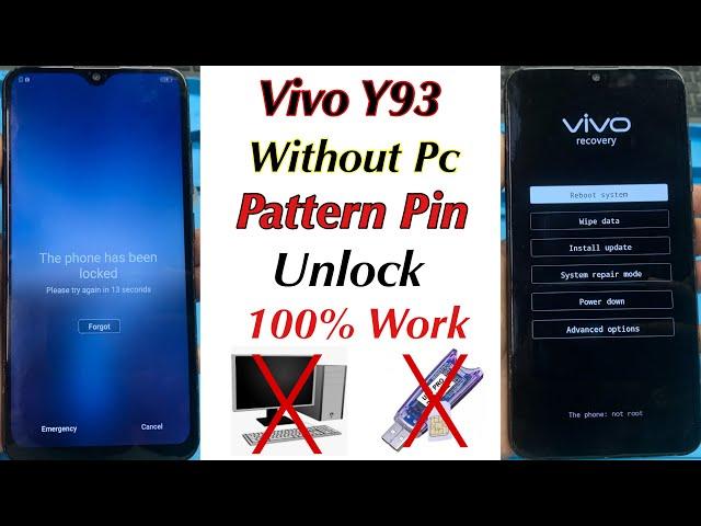 Vivo y93 pattern pin unlock | without pc unlock new method