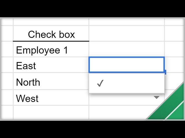 Google Sheets - Create Drop Down Lists and Check Boxes