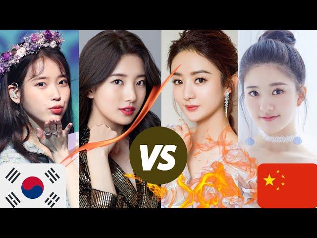 Most Beautiful Korean Actress VS Most Beautiful Chinese Actress