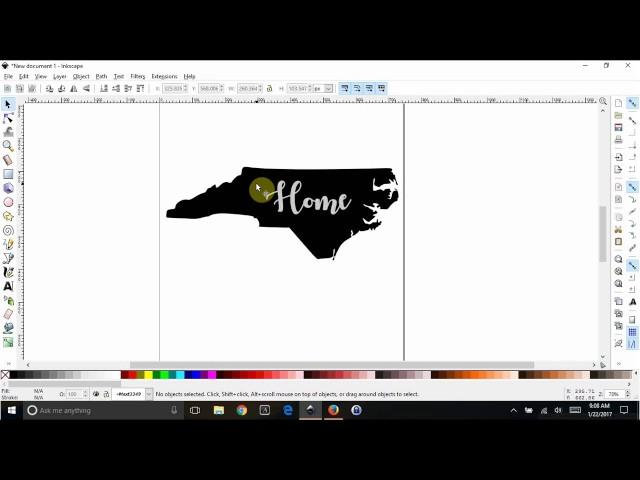 Inkscape Basics - Create an image and slice text out of it