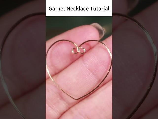 DIY Natural Vintage Love Garnet Necklace