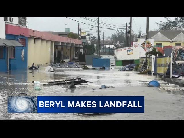 Hurricane Beryl makes landfall on Grenada's Carriacou Island as life-threatening Category 4 storm