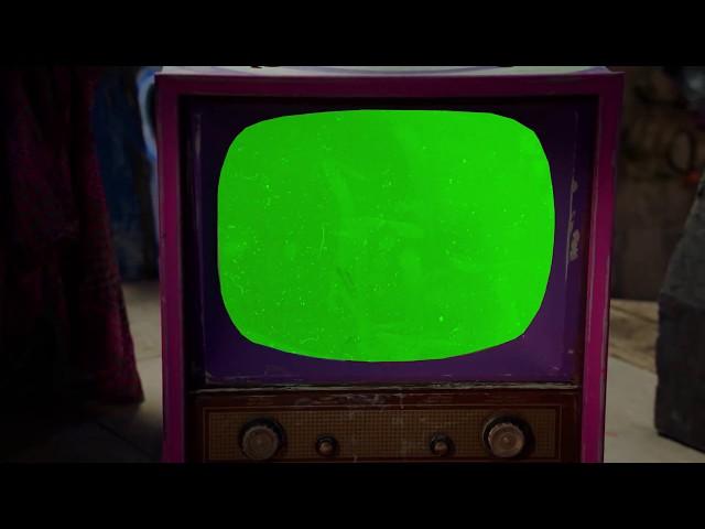 Retro TV screen for Video Editing // Green Screen Free