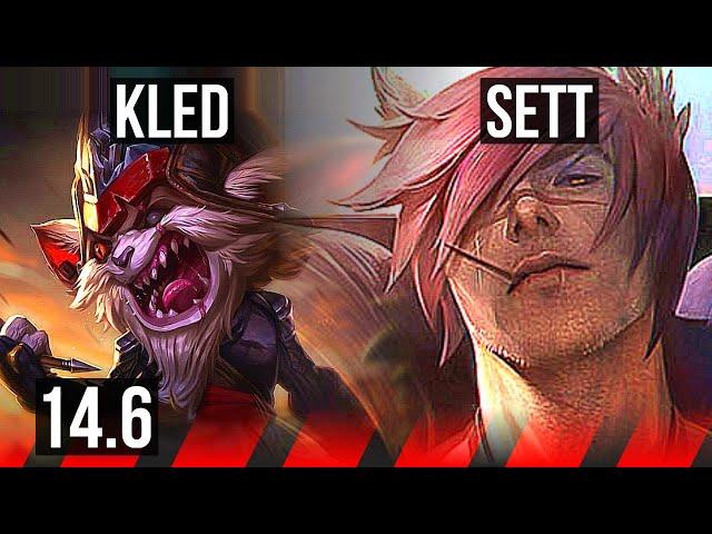 KLED vs SETT (TOP) | 7 solo kills, 500+ games, Dominating | EUW Master | 14.6