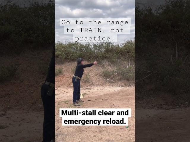 Multi-stall clears and emergency reload training at the range. Modern Woman Warrior.