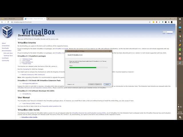 Install  VirtualBox 6 1  on Windows 10