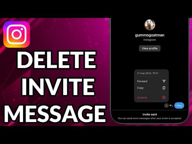 How To Delete Invite Message On Instagram