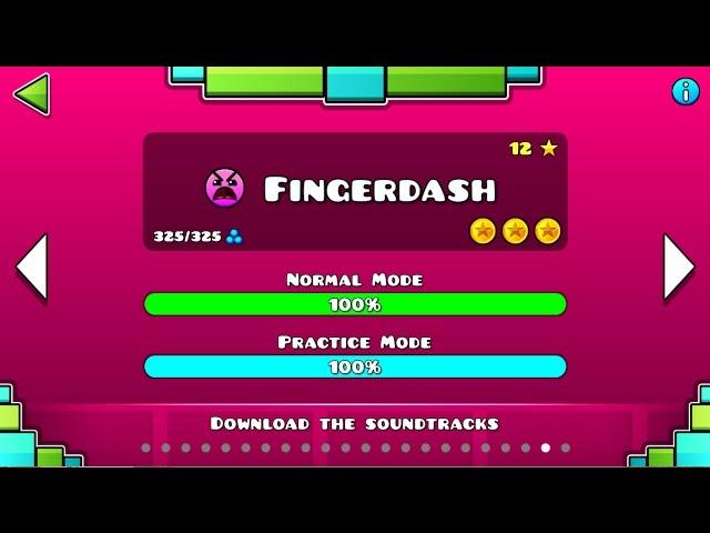 Geometry Dash – “Fingerdash” 100% Complete [All Coins] | GuitarHeroStyles