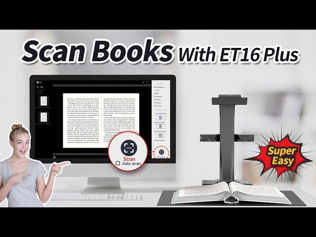 How to Scan Book Easily丨ET 16 Plus Book Scanner