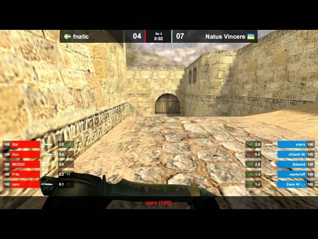 Na`Vi vs. fnatic map 3 dust2