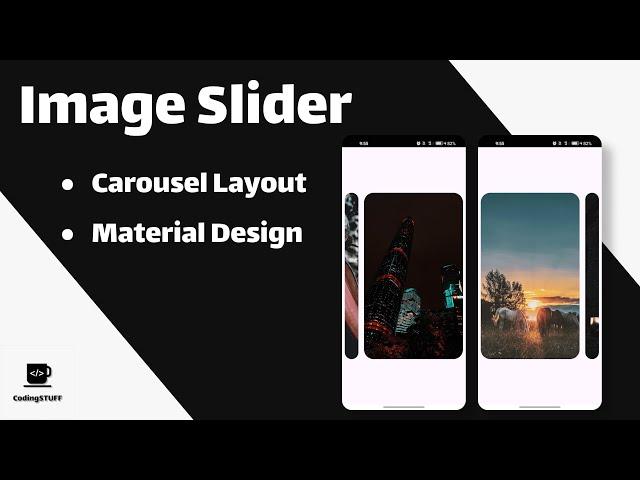 Android Carousel Image Slider With Material Design 3 | 2024 Android Studio Tutorial |