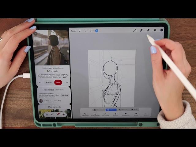 PT. 1: Esboço | Curso de Procreate para Iniciantes | Passo-a-passo | Clarissa Bittes