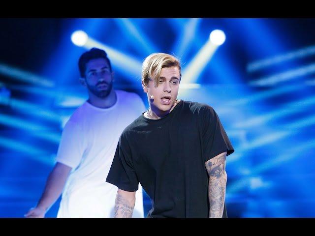 Adrián Rodríguez imita a Justin Bieber en 'Tu cara me suena'