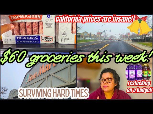 $60 GROCERIES THIS WEEK.. THIS IS WHAT WE PICKED UP! | CALIFORNIA PRICES ARE INSANE!