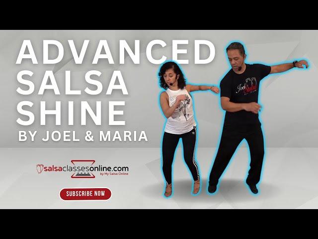 Advanced Salsa Shine: Spiral Reverse, Hook Step and Choreography | SalsaClassesOnline.com #salsa