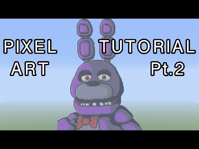 Minecraft Pixel Art Tutorial - Bonnie FNAF Part 2