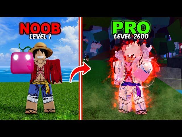 Noob to Pro as Luffy using the Rubber Fruit in Blox Fruits! Level 1 to Max Level