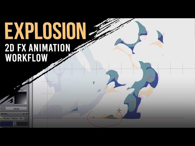 Smoke/Explosion 2D FX animation workflow [TVpaint]