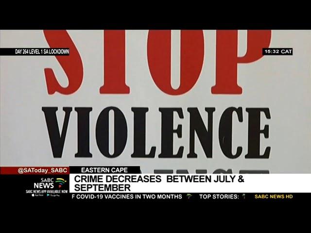 Crime decreases between July and September 2020 in Eastern Cape