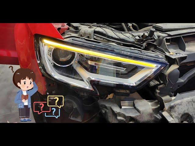 Audi A3 xenon headlight DRL & tube daytime running light repair 2017-2020