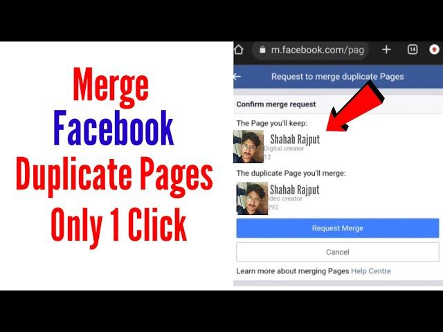 request to merge duplicate pages facebook - facebook page merge kaise kare