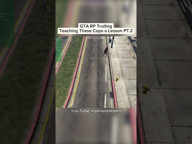 GTA RP Trolling Teach these cops a lesson PT 2 #funny #gaming #shorts