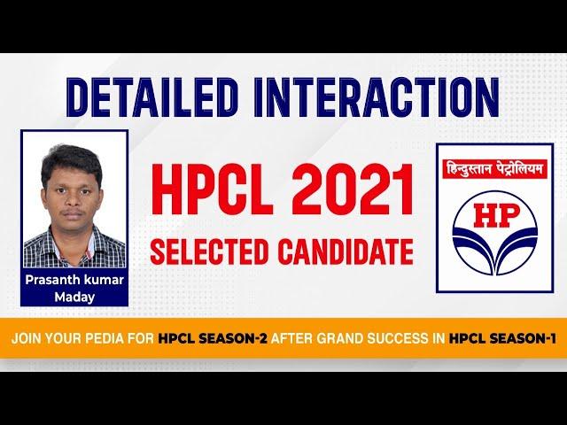 Detailed Interaction with YP HPCL 2021 Selected candidate | HPCL 2022 written Exam preparation