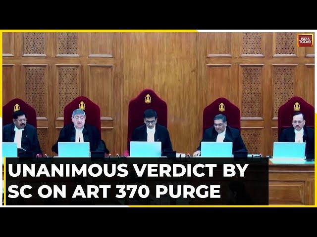 CJI Chandrachud On Article 370 Verdict: Unanimous Verdict On Article 370, Says Supreme Court