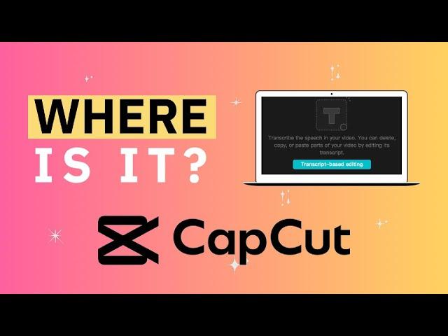 Can't find transcript based editing on CapCut for mac? ‪@OreApampa‬