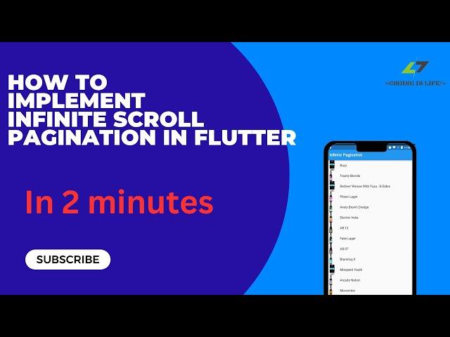 How to implement infinite scroll pagination in Flutter//@CodingIslife