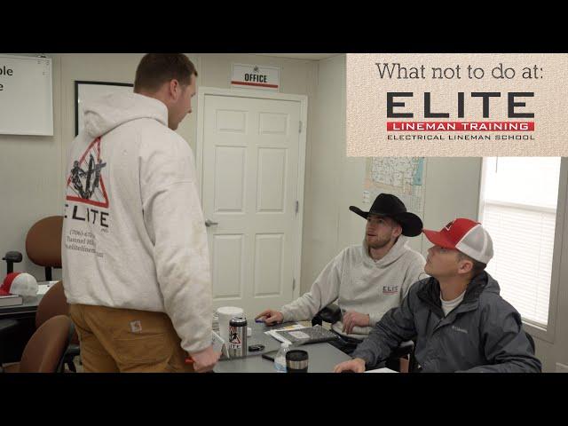 What not to do at the Elite Lineman Training Institute