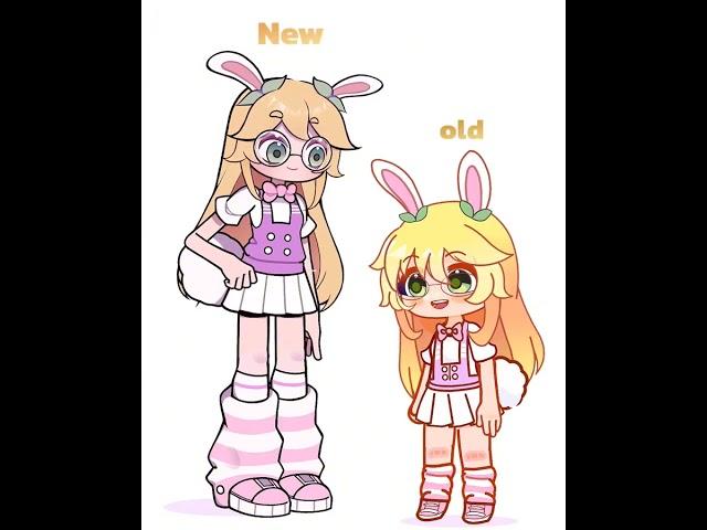 old vs new  #gacha #trending #animaition