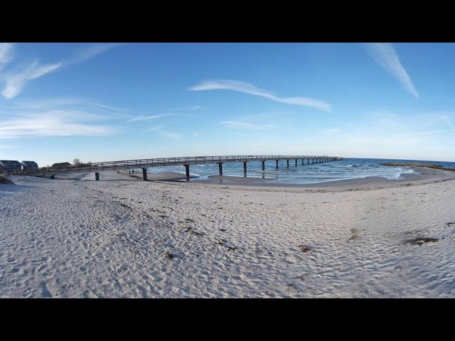 360° - Auf dem Strand an der Seebrücke im Februar (Teil 1)