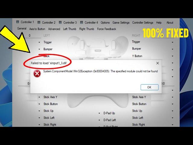 Fix x360ce failed to load "xinput1_3.dll" error in Windows 11 / 10/8/7 | How To Solve X360CE ERROR 