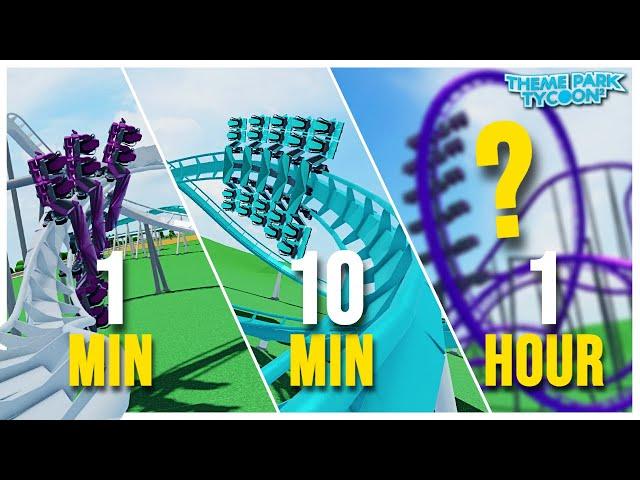 Building The WING COASTER in 1 MINUTE, 10 MINUTES and 1 HOUR!