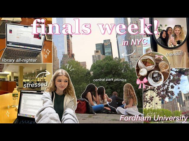 FINALS VLOG: study with me for 72 hours! student living in NYC @ Fordham Uni  productive & cramming