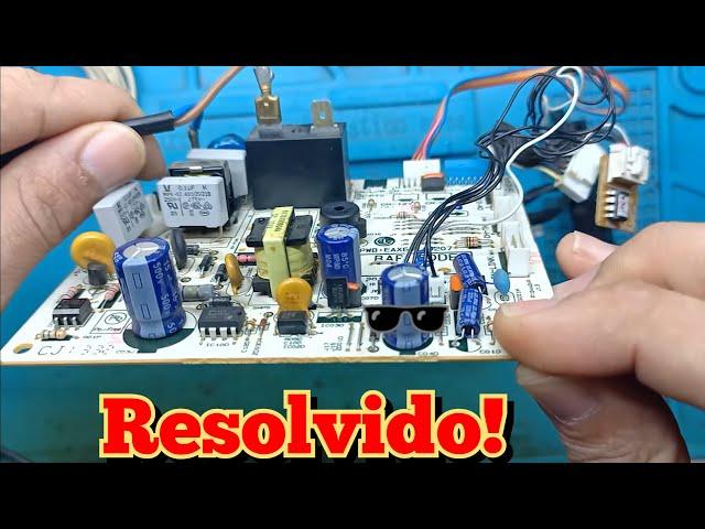 Ar condicionado LG não liga, placa EAX61110207, chiado alto + capacitor seco .. resolvido ️️