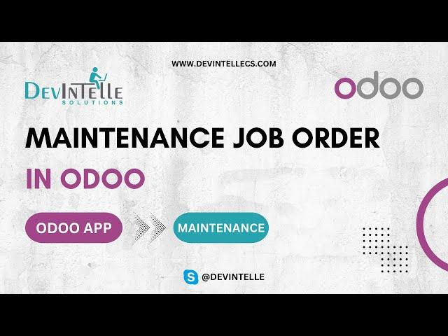 How To Maintenance Job order in Odoo | Maintenance Job order | #odoo |#odooapps