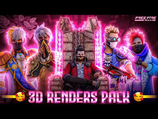 50+ Free Fire 3d Renders Pack || Most Rare Free Fire Render Pack Direct Link No Password