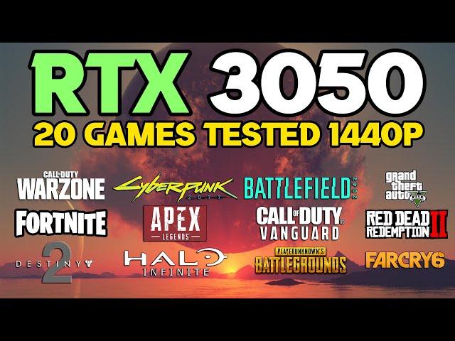 RTX 3050 8GB BENCHMARK TEST IN 20 GAMES 1440p