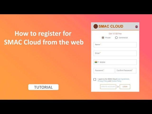 How to register for SMAC Cloud from the web