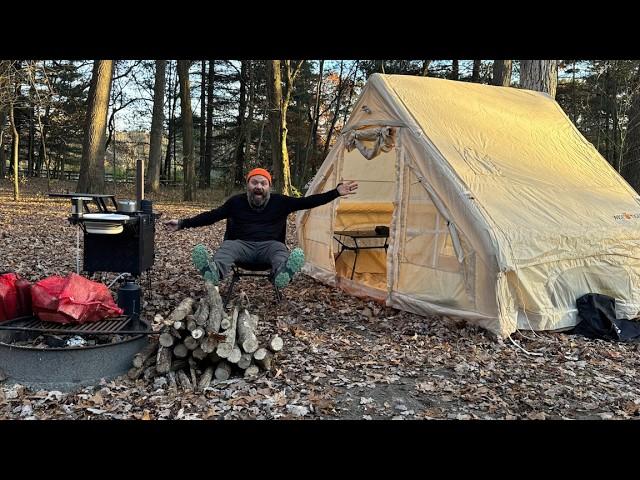 Is this the Perfect Camp Setup? | Camping with inflatable Tent and Crazy Camp Kitchen