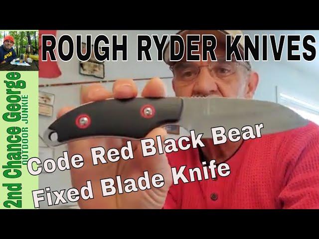 Rough Ryder Code Red Black Bear Fixed Blade Knife - very cool idea