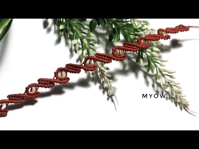 MACRAME BRACELET| SIMPLE BRACELET WITH BEADS| MYOW 352