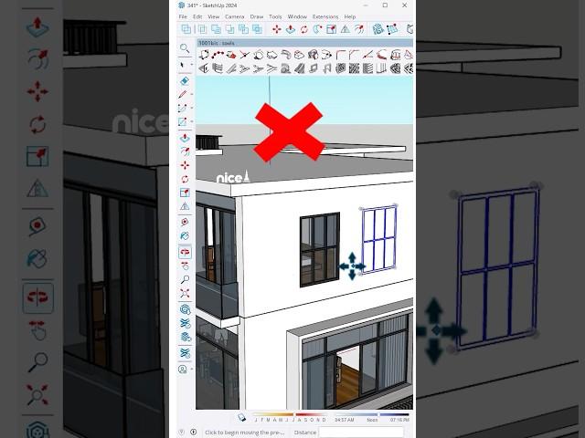 How to use 1001bit tools plugin to create typical windows in SketchUp?! #nicetower #sketchup