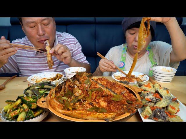 텃밭에서 캔 가지로 만든 가지요리와 고등어 묵은지찜! (Eggplant dishes & Braised Mackerel) 요리&먹방!! - Mukbang eating show