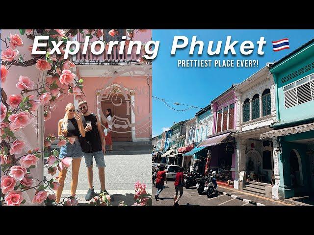 Exploring Phuket Old Town ️ street food, night markets & we got sick?! Thailand travel vlog 2023 