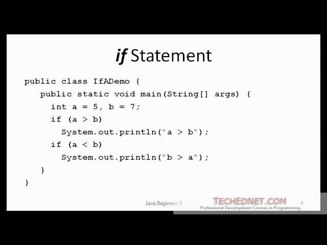 Java Beginner 5 - Decision Making, if, switch statements