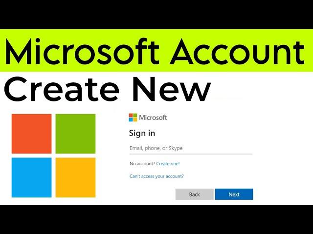 How To Create a New Microsoft Account | Create Microsoft Account | Microsoft Account 2024